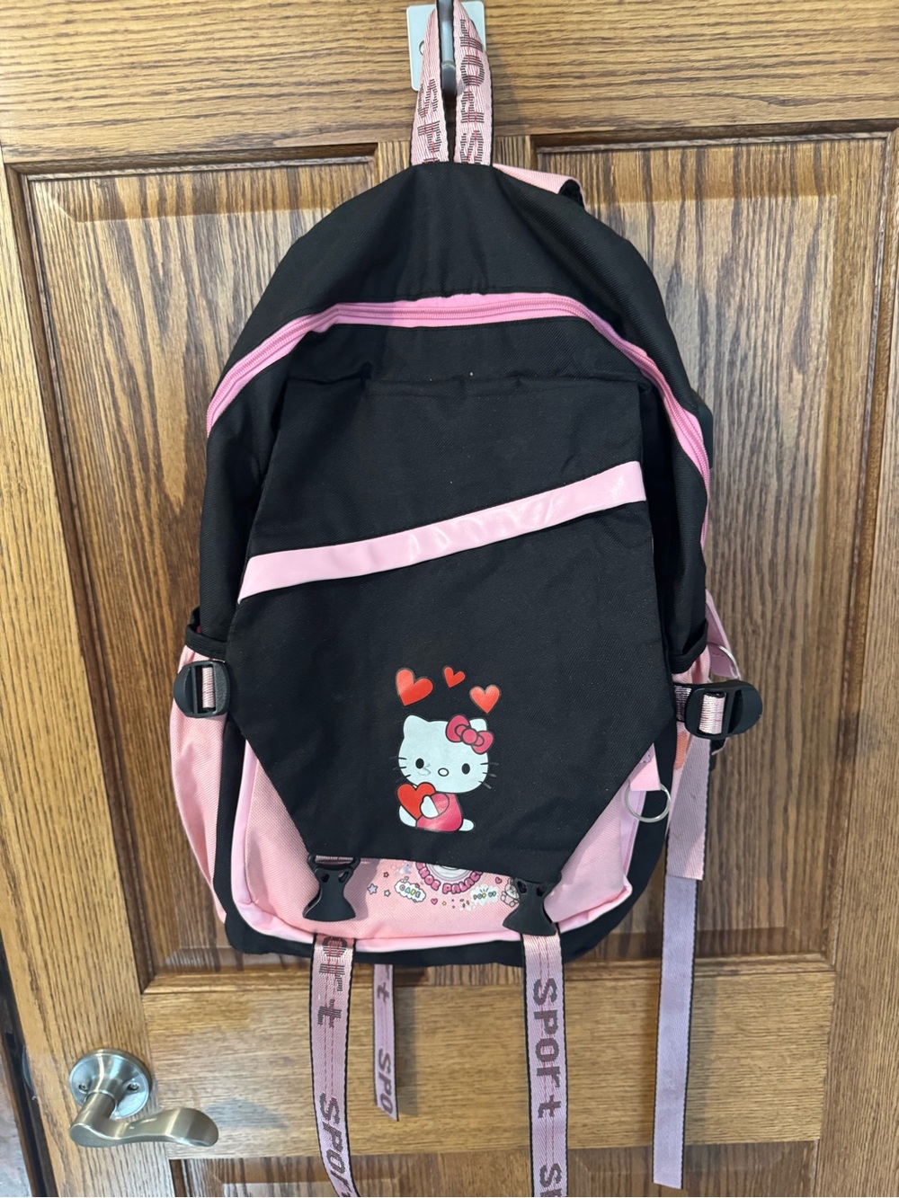Hello Kitty Black & Pink Kids Backpack